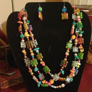 Fun Italian beaded necklace set